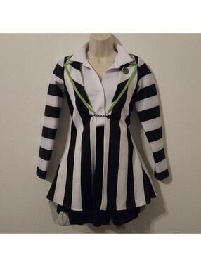 Beetlejuice Costume Top Sz Kids Large